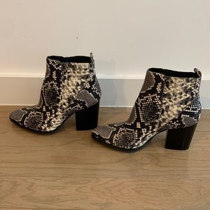 MUST GO! GREAT CONDITION Marc Fisher Snakeskin Booties